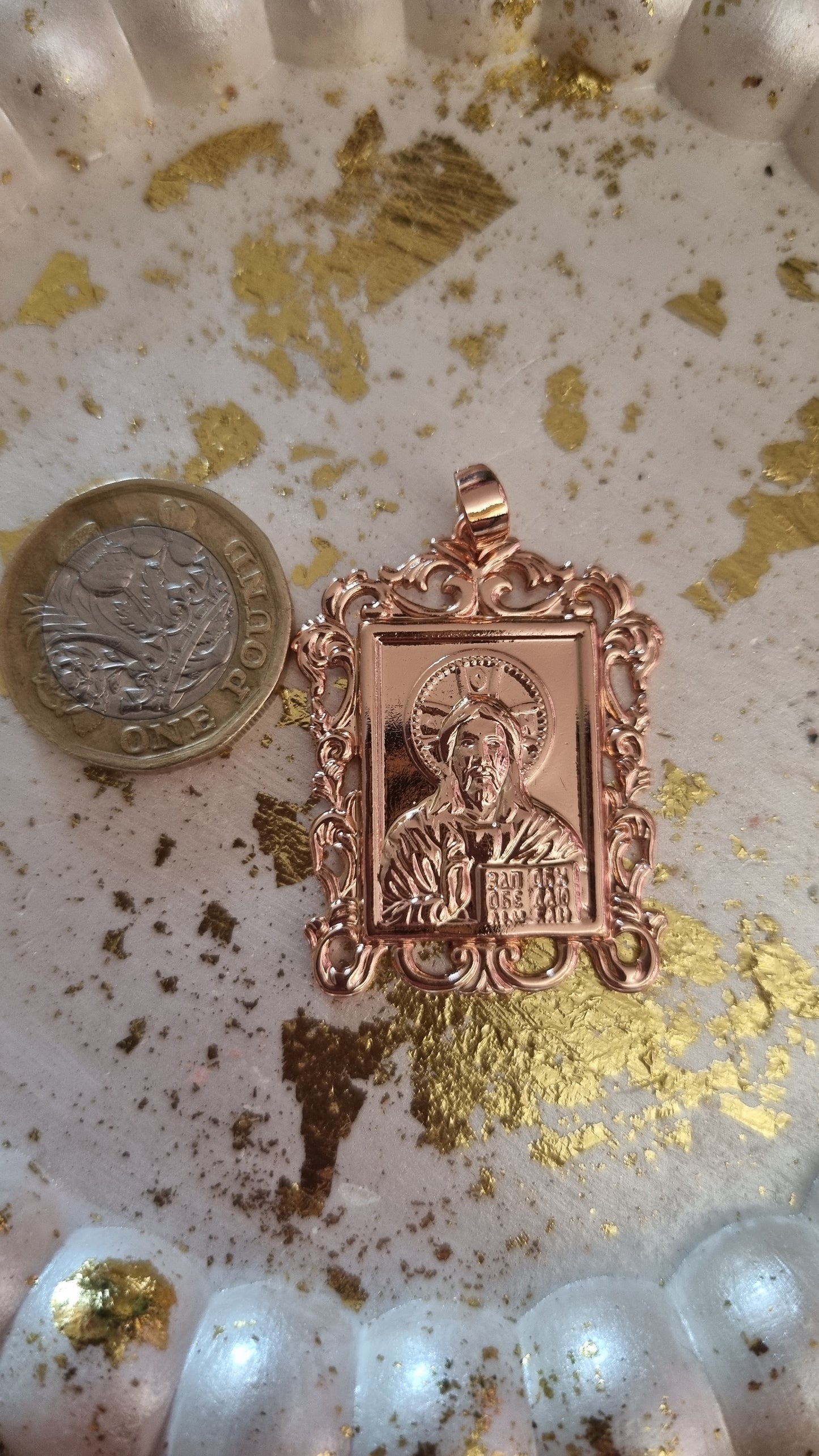 Rose gold plated pendant