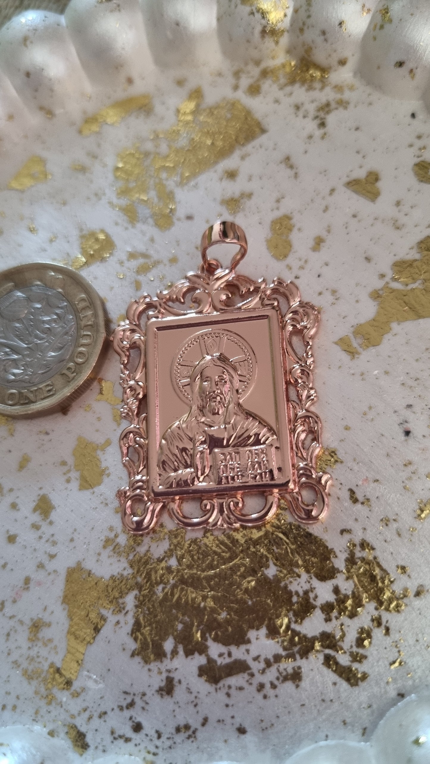 Rose gold plated pendant