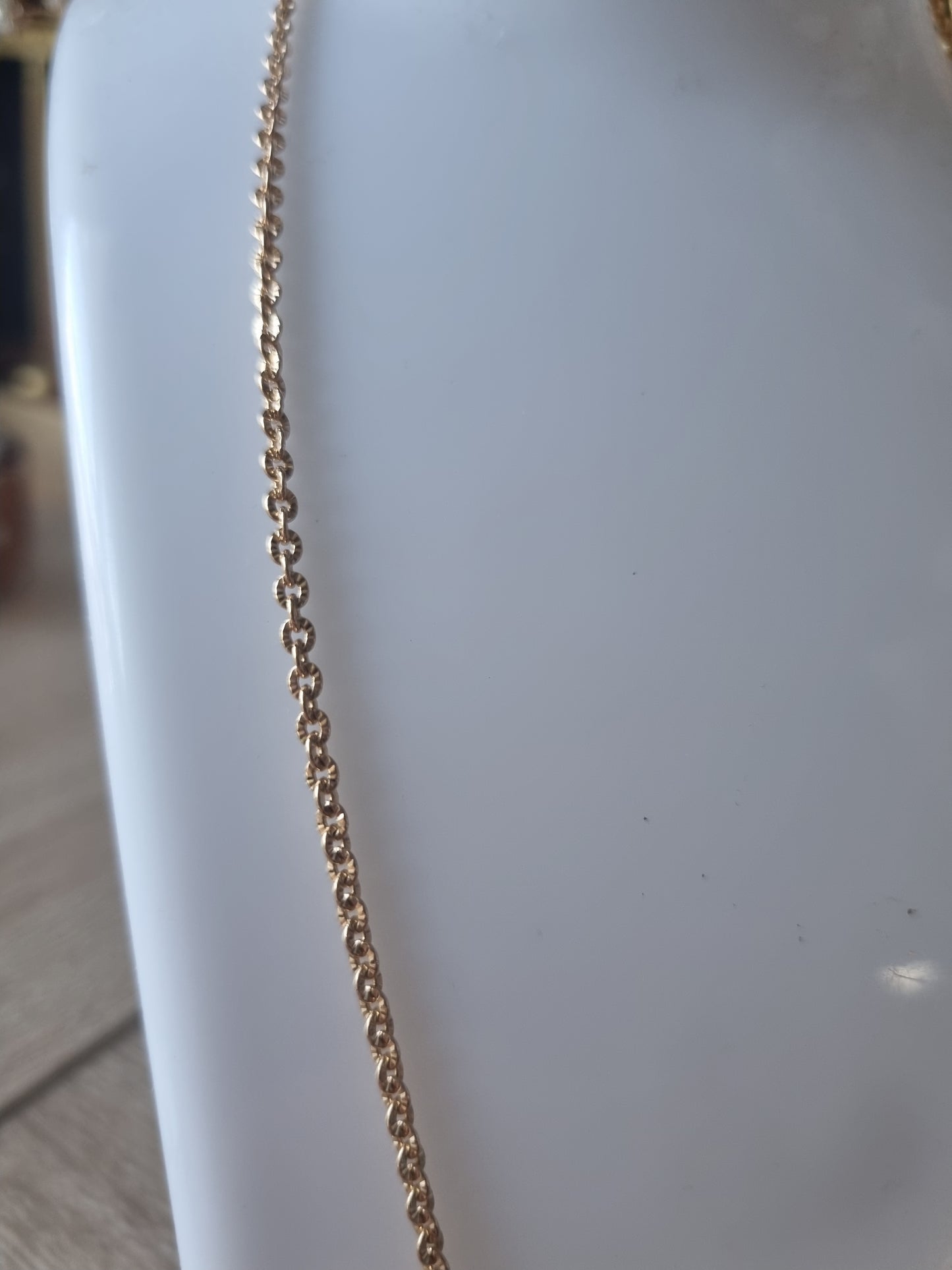 18kr gold.plated necklace chain unisex waterproof hypoallergenic free nickel