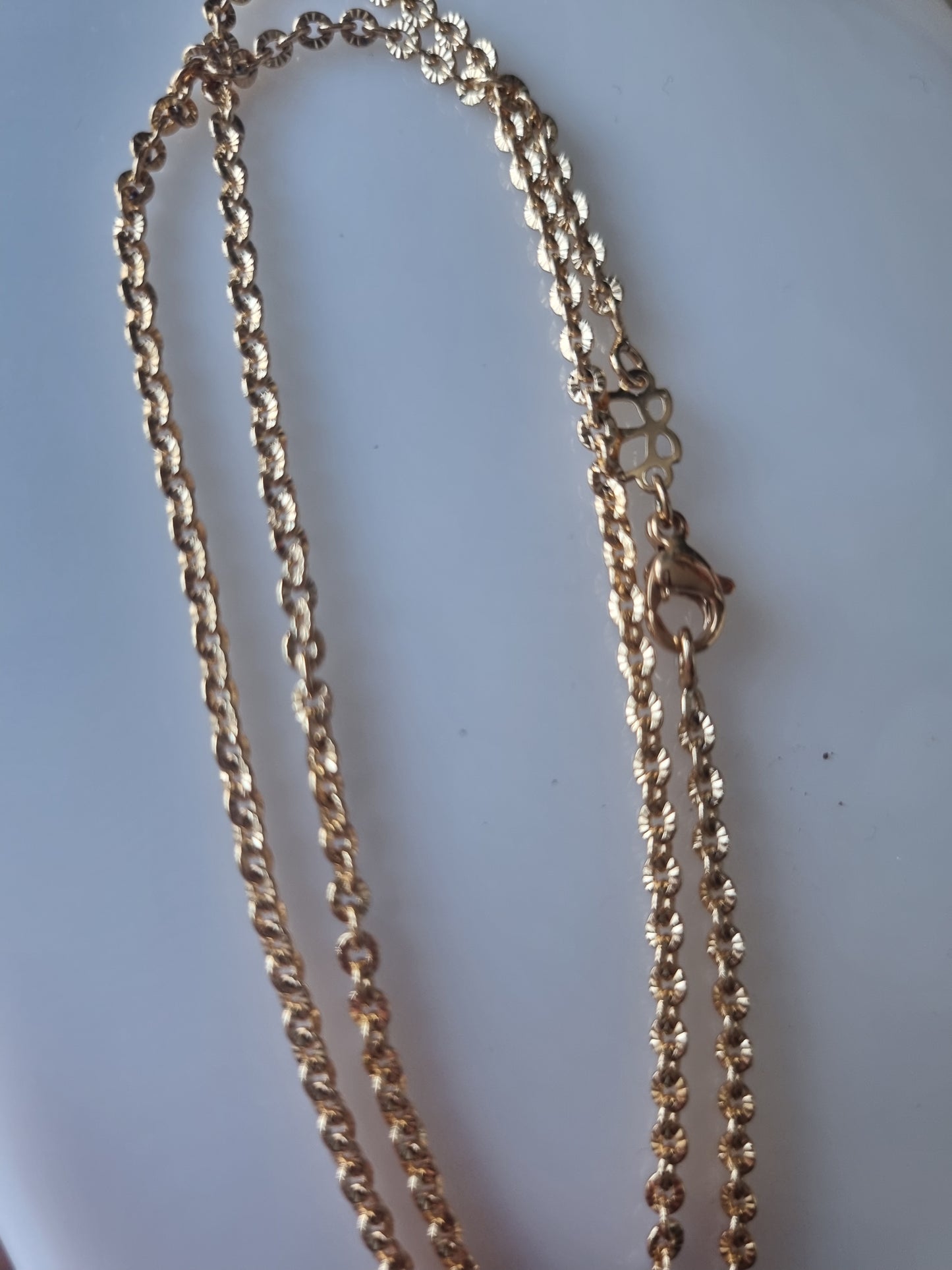 18kr gold.plated necklace chain unisex waterproof hypoallergenic free nickel