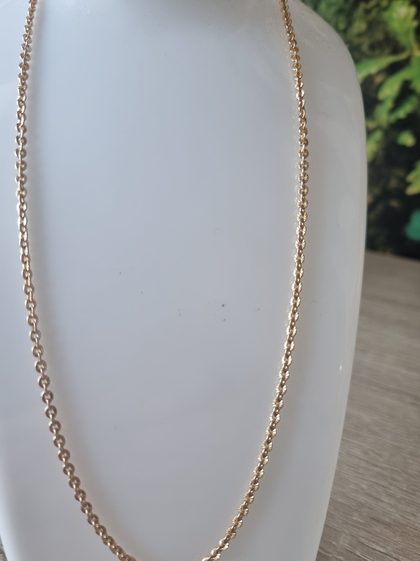 18kr gold.plated necklace chain unisex waterproof hypoallergenic free nickel