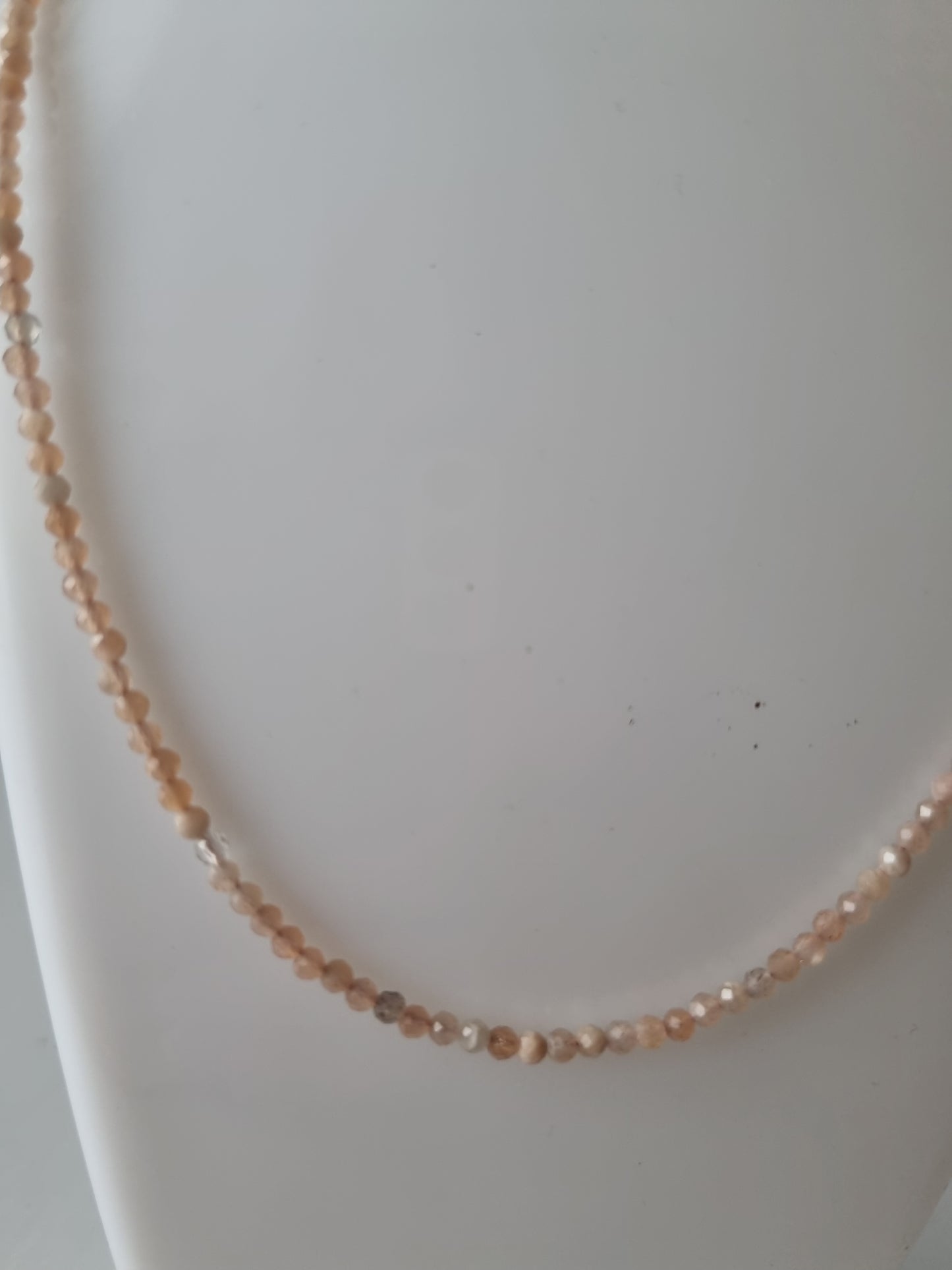 Handmade natural Stone Moonstone Peach faceted beads 2-3mm