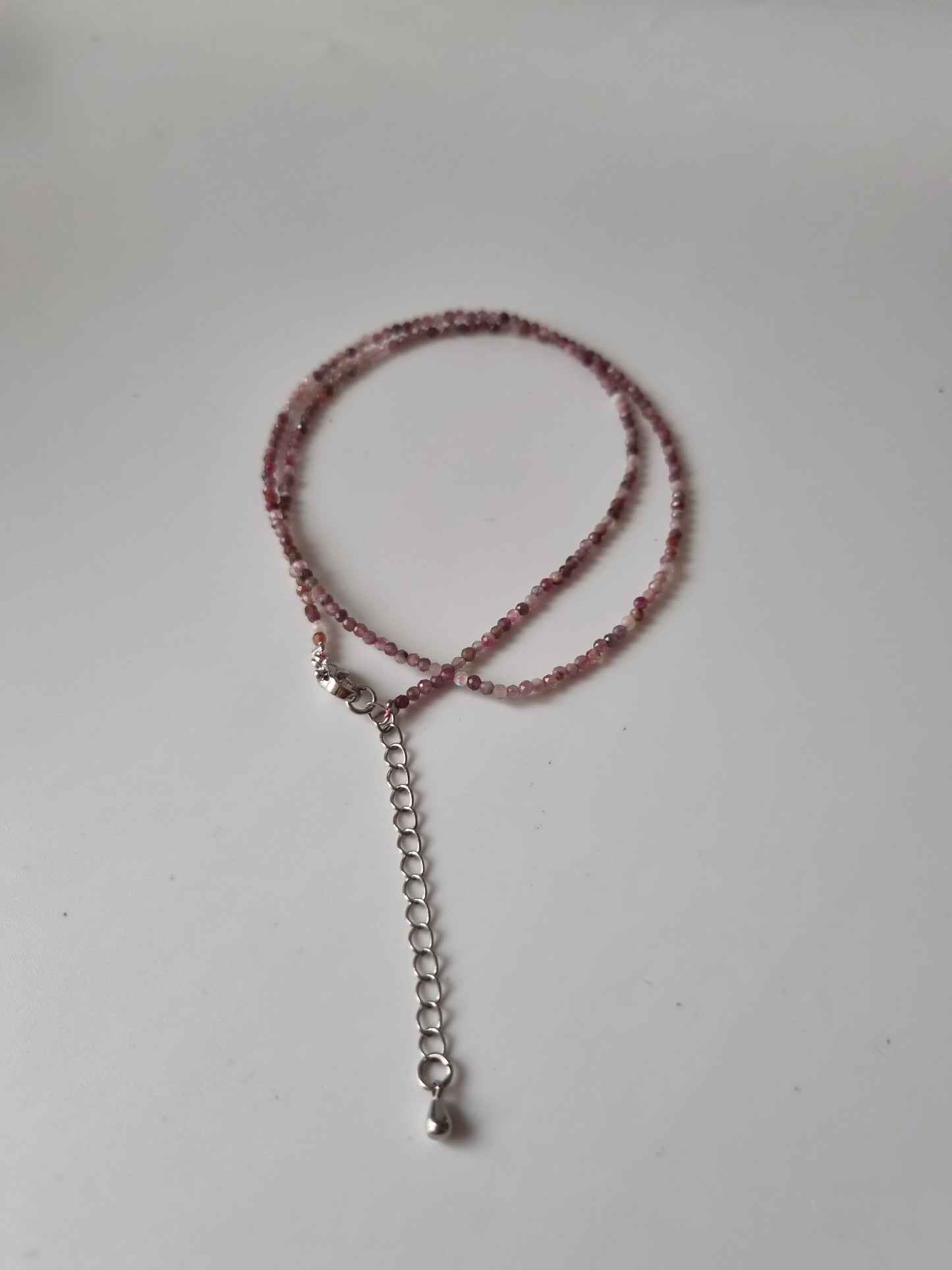 Handmade Pink Tourmarine gemstone 2-3mm choker beautiful