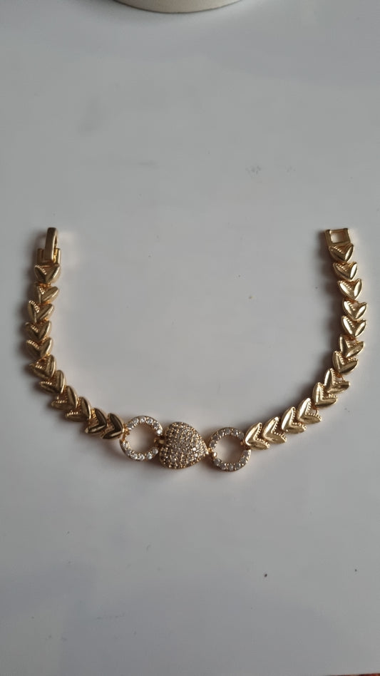 18kr.gold Plated bracelet waterproof hypoallergenic free nickel