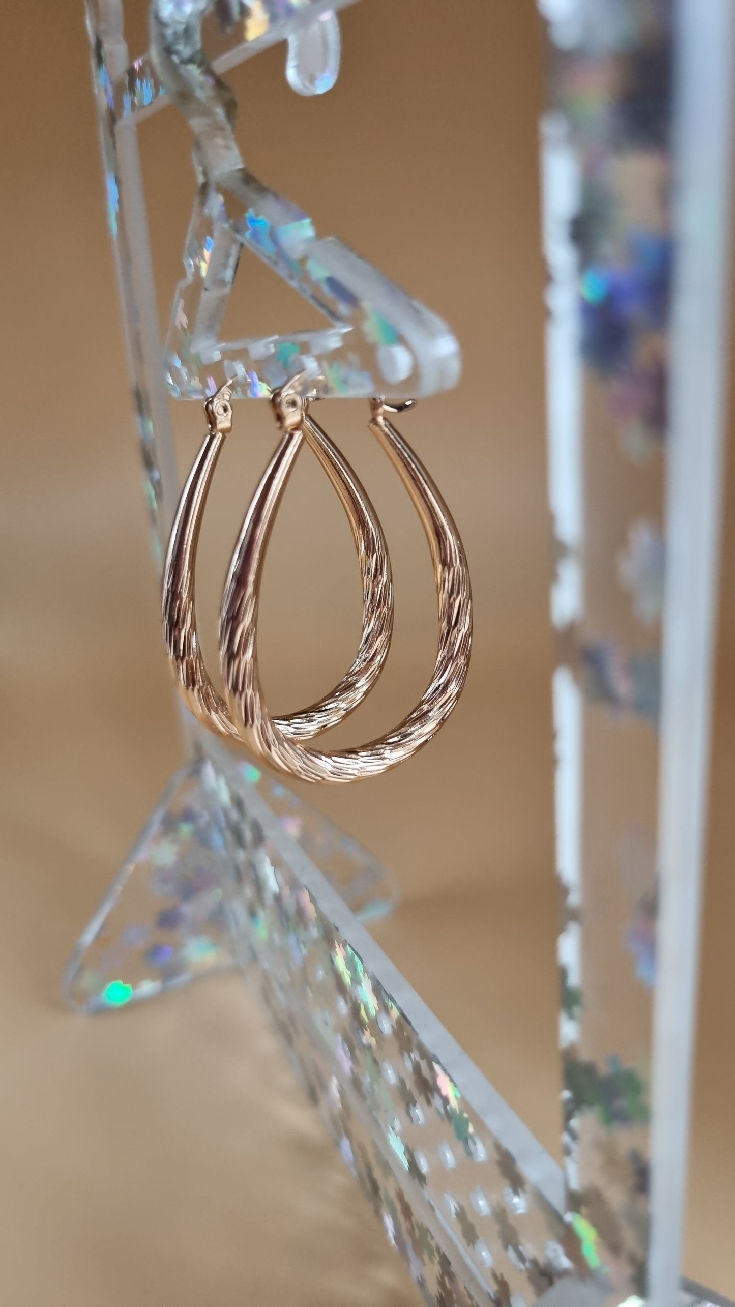 Rose gold plated earrings waterproof free nickel hypoallergenic