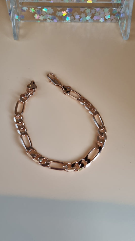 Rose gold plated bracelet unisex waterproof hypoallergenic