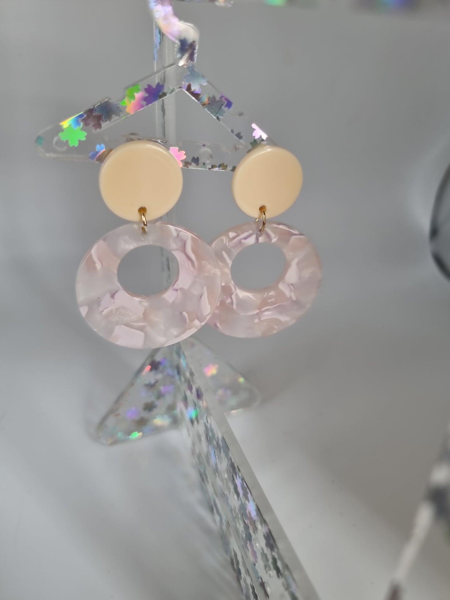 S925 earings Studs very beautiful light pink color