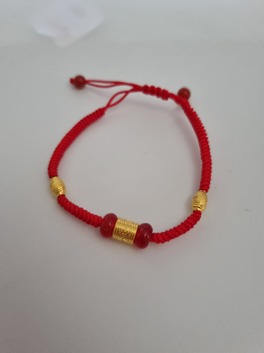 Handmade bracelets with 24kr.gold plated beads hypoallergenic