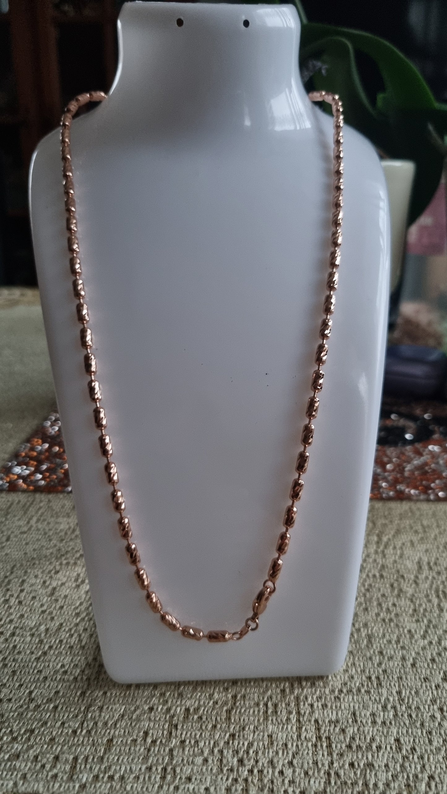 Rose gold plated chain unisex waterproof hypoallergenic