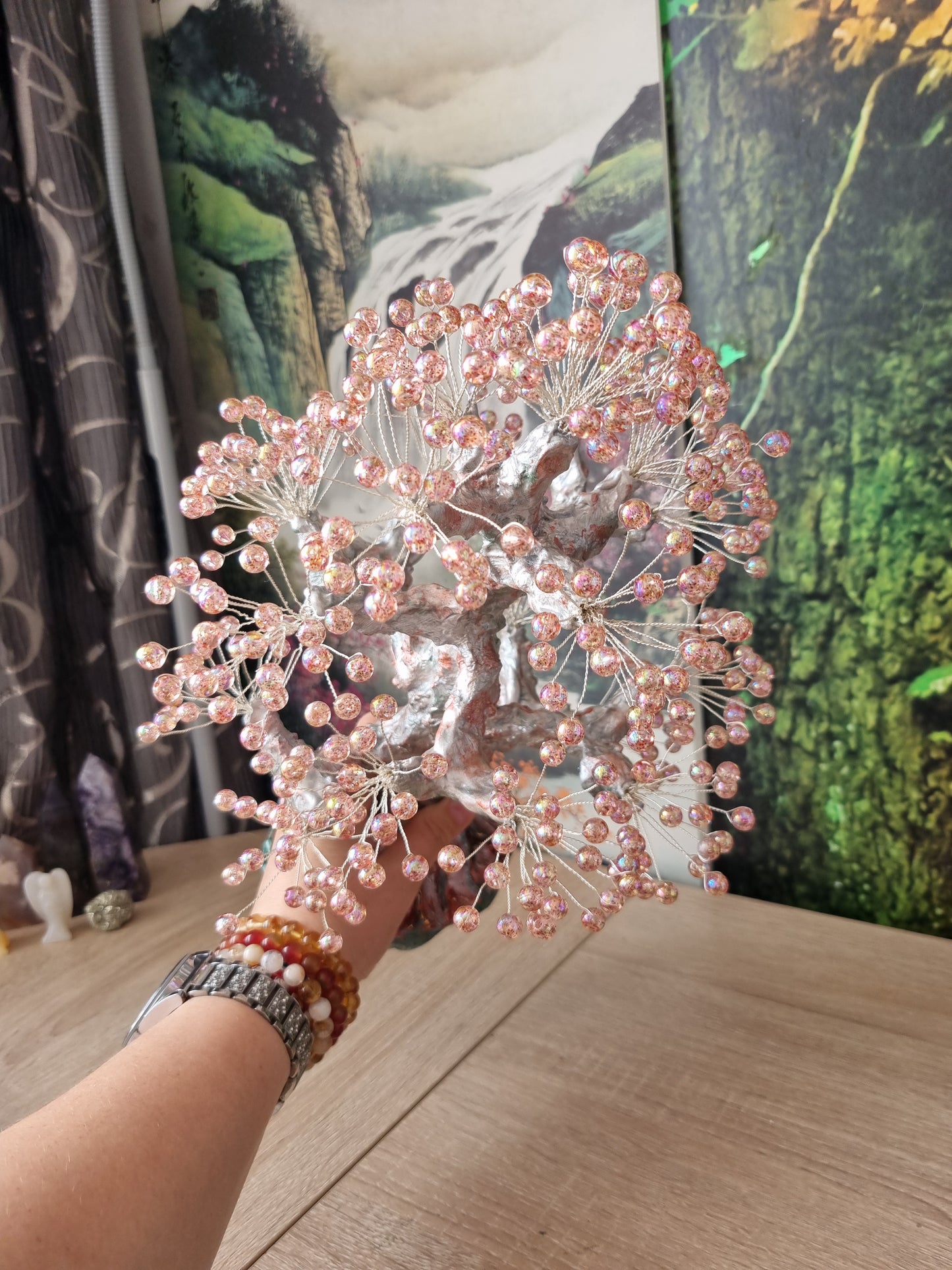 Handmade tree from acrylic beads very beautiful decoration in the home  large size