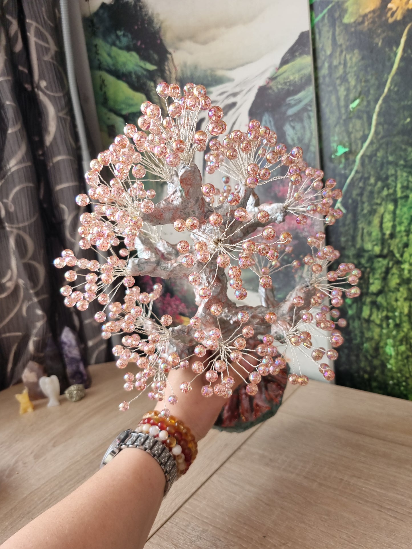 Handmade tree from acrylic beads very beautiful decoration in the home  large size