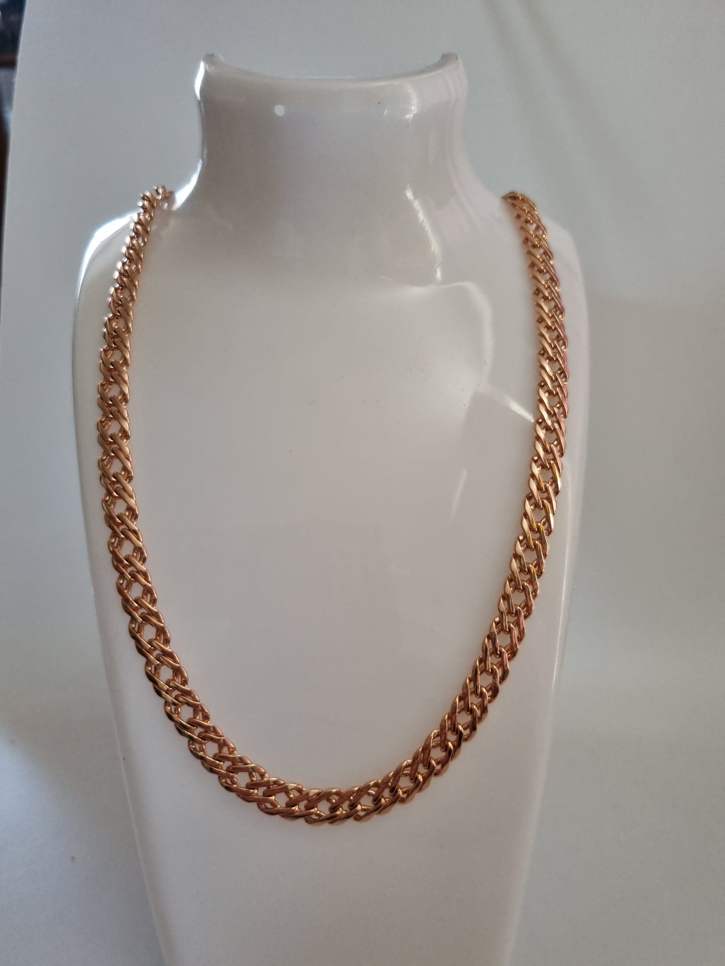 Rose gold plated chain unisex waterproof hypoallergenic free nickel