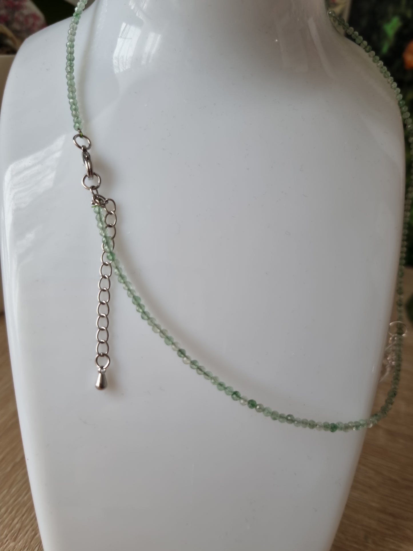 Handmade natural gemstone aventurine faceted beautiful necklace with life tree