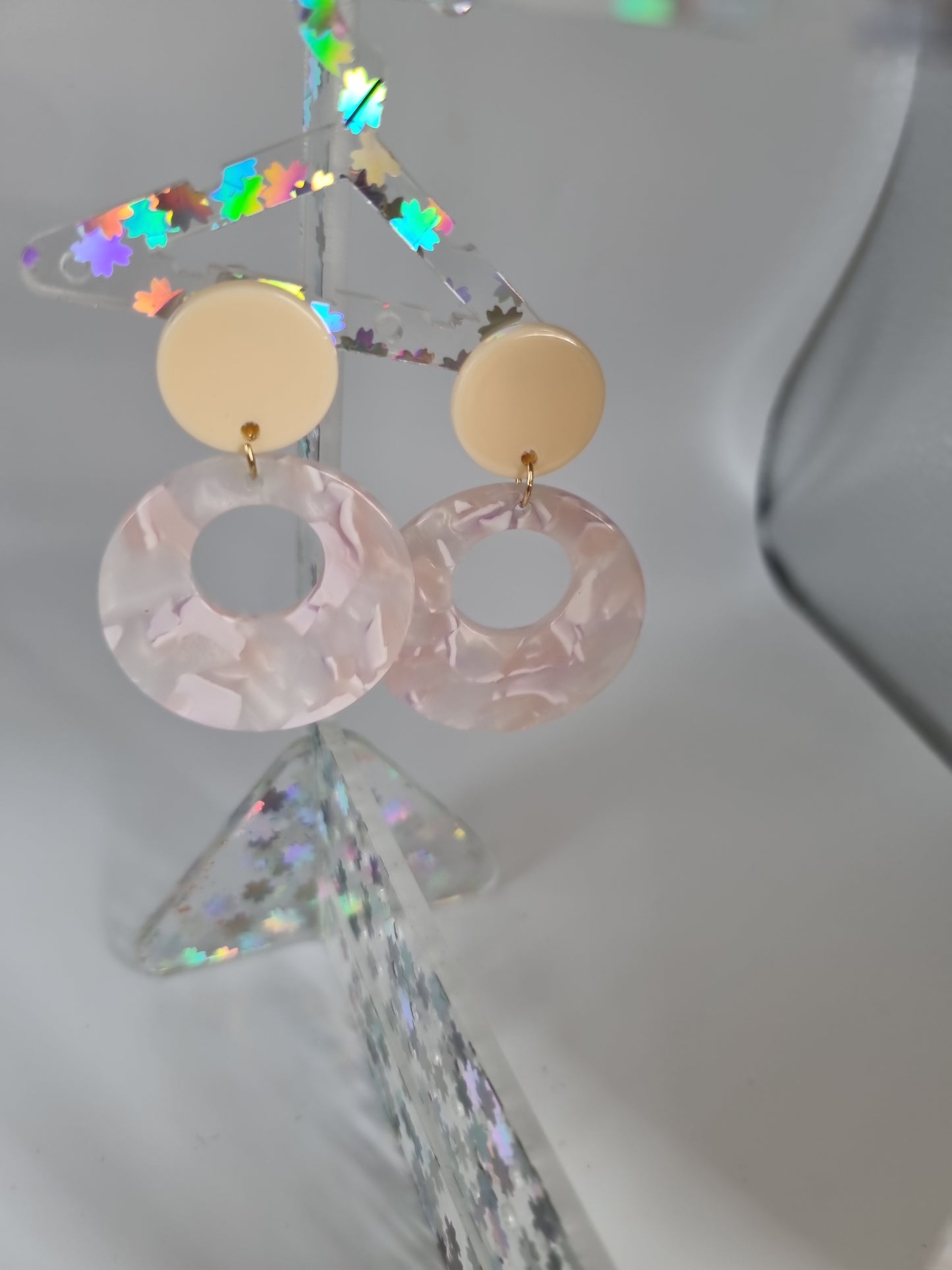 S925 earings Studs very beautiful light pink color