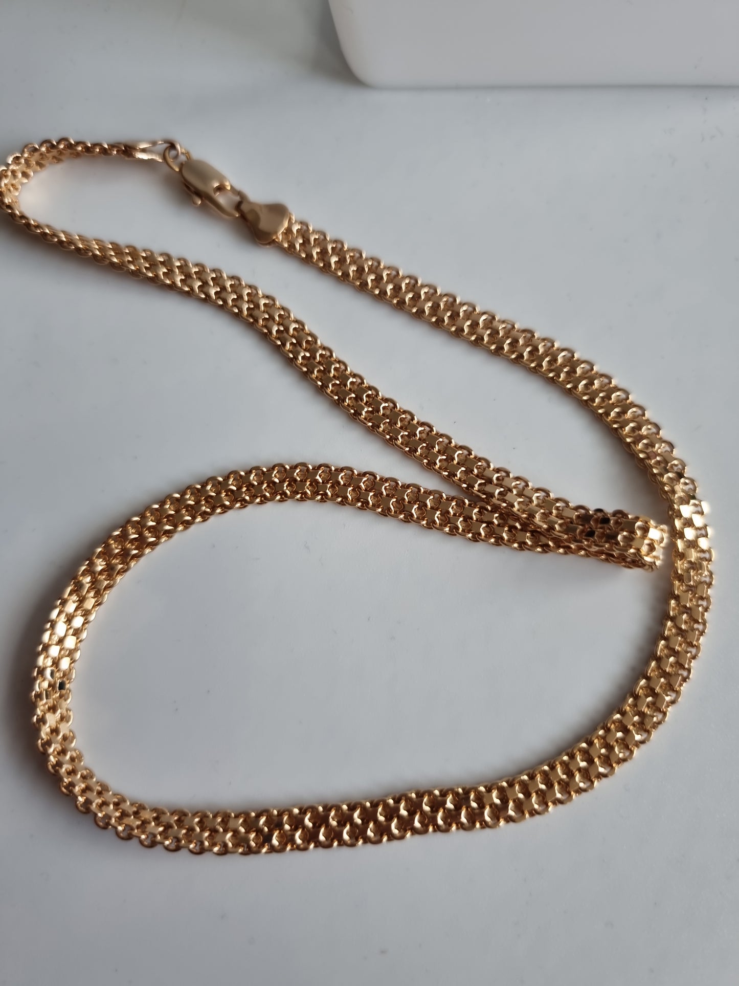 18kr.gold plated necklace chain waterproof free nickel hypoallergenic (Medical gold jewellery)