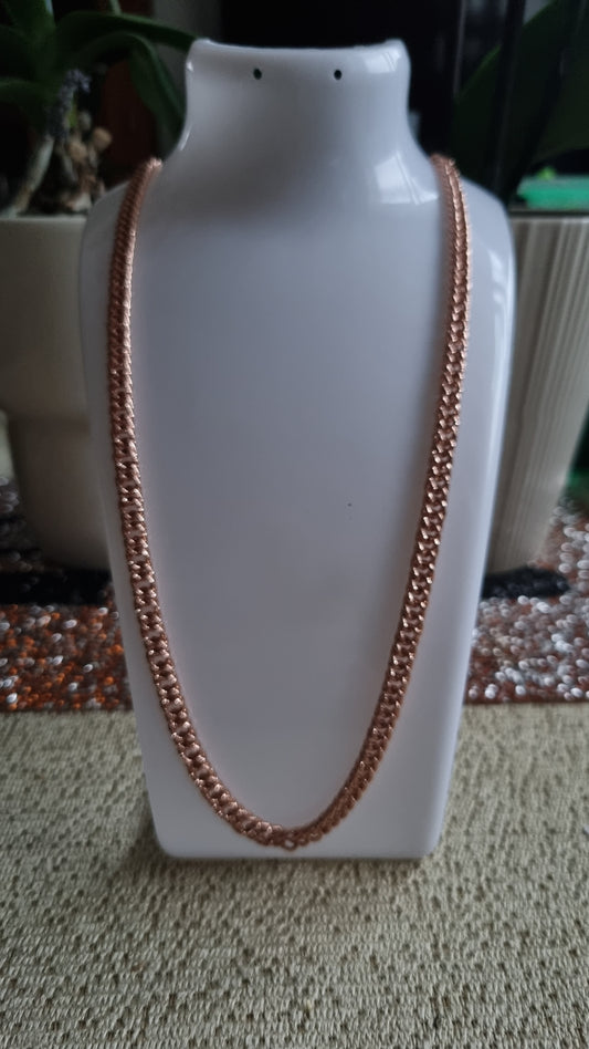 Rose gold plated chain unisex waterproof hypoallergenic