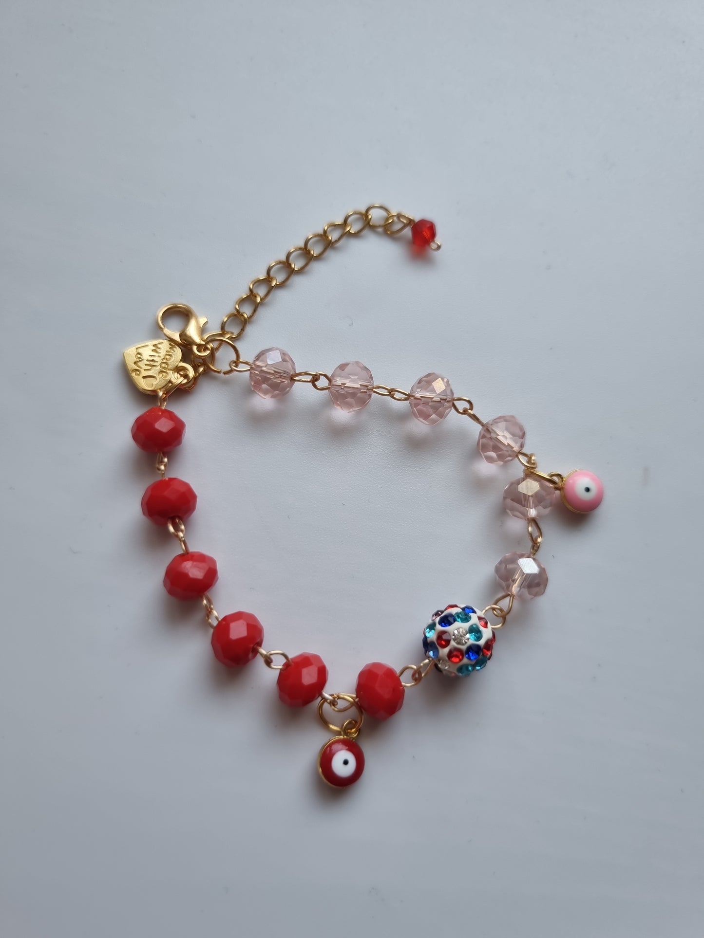 Handmade bracelets from glass beads made with love