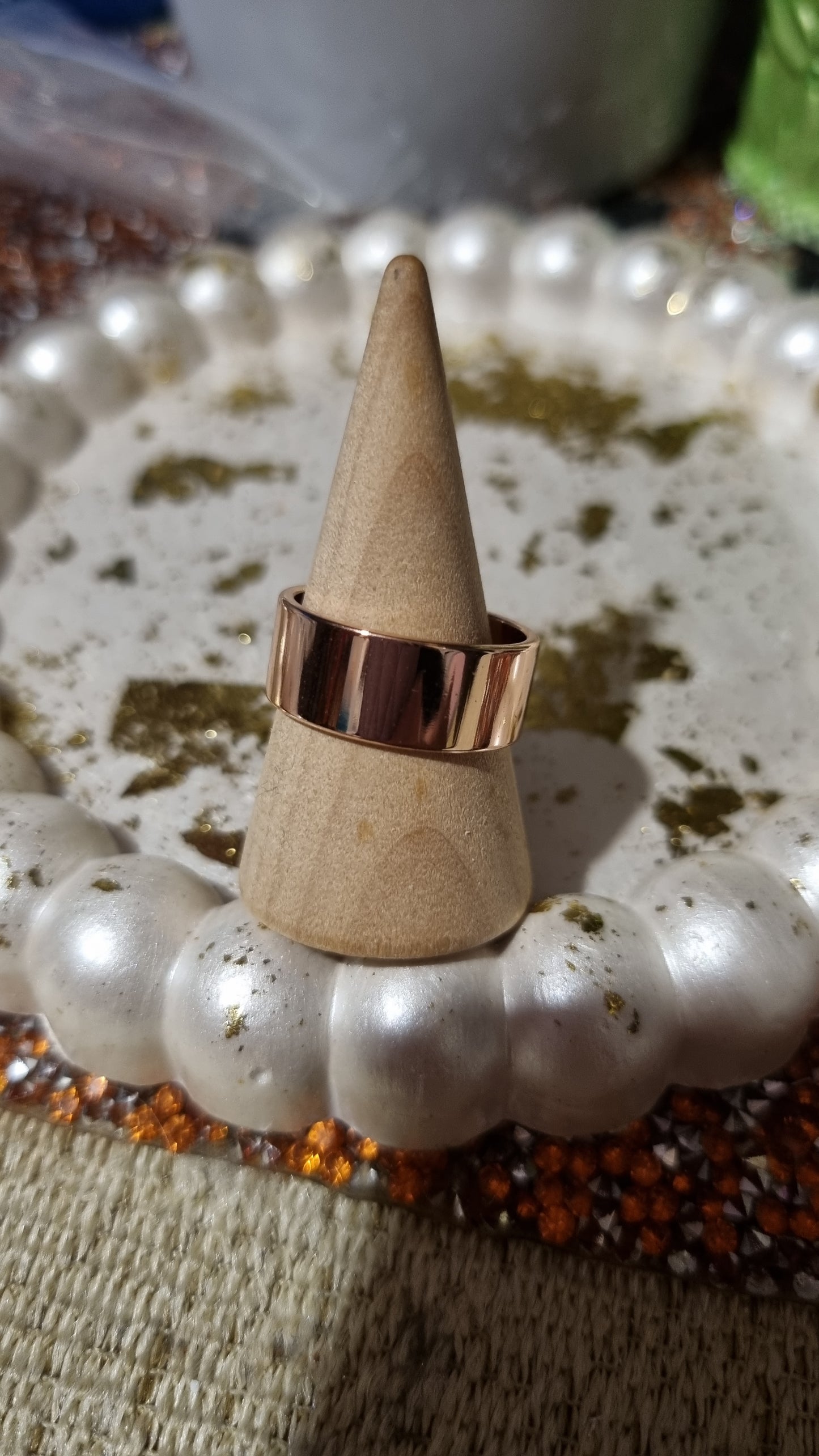 Rose gold plated rings unisex waterproof hypoallergenic