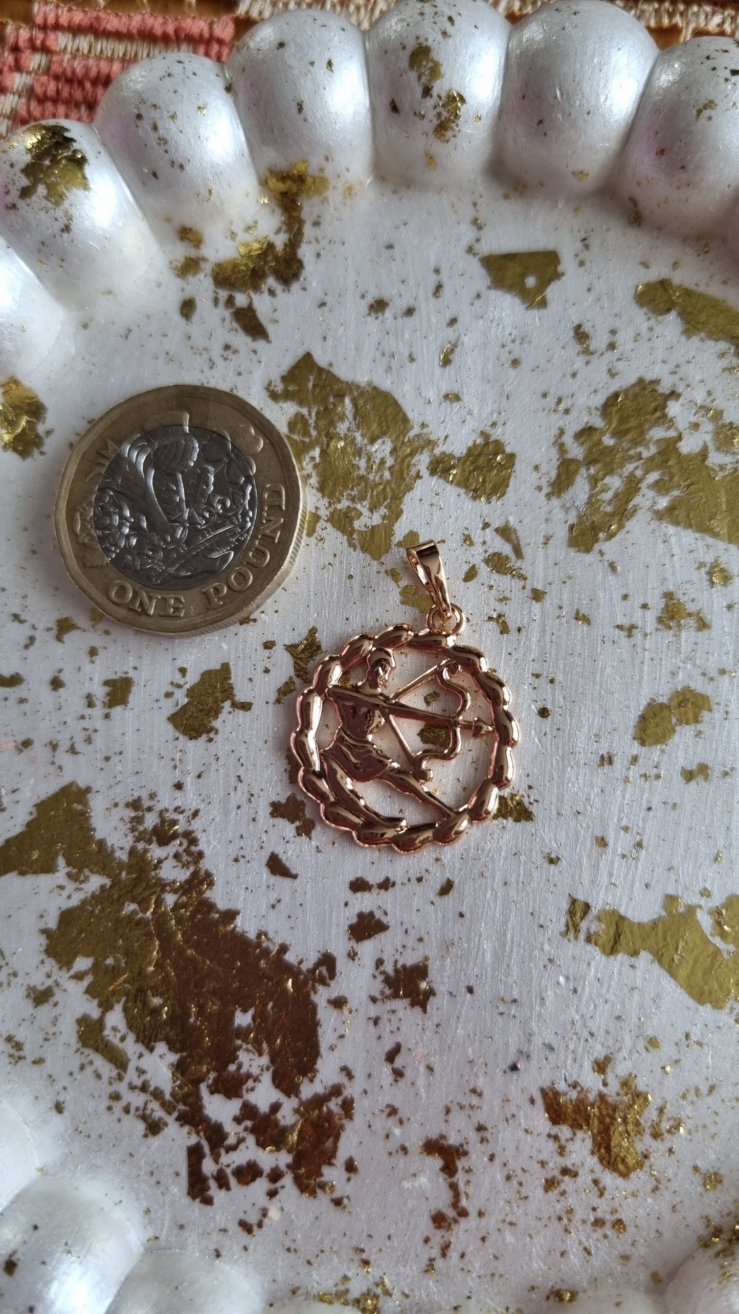 Zodiac 18kr.gold plated pendant