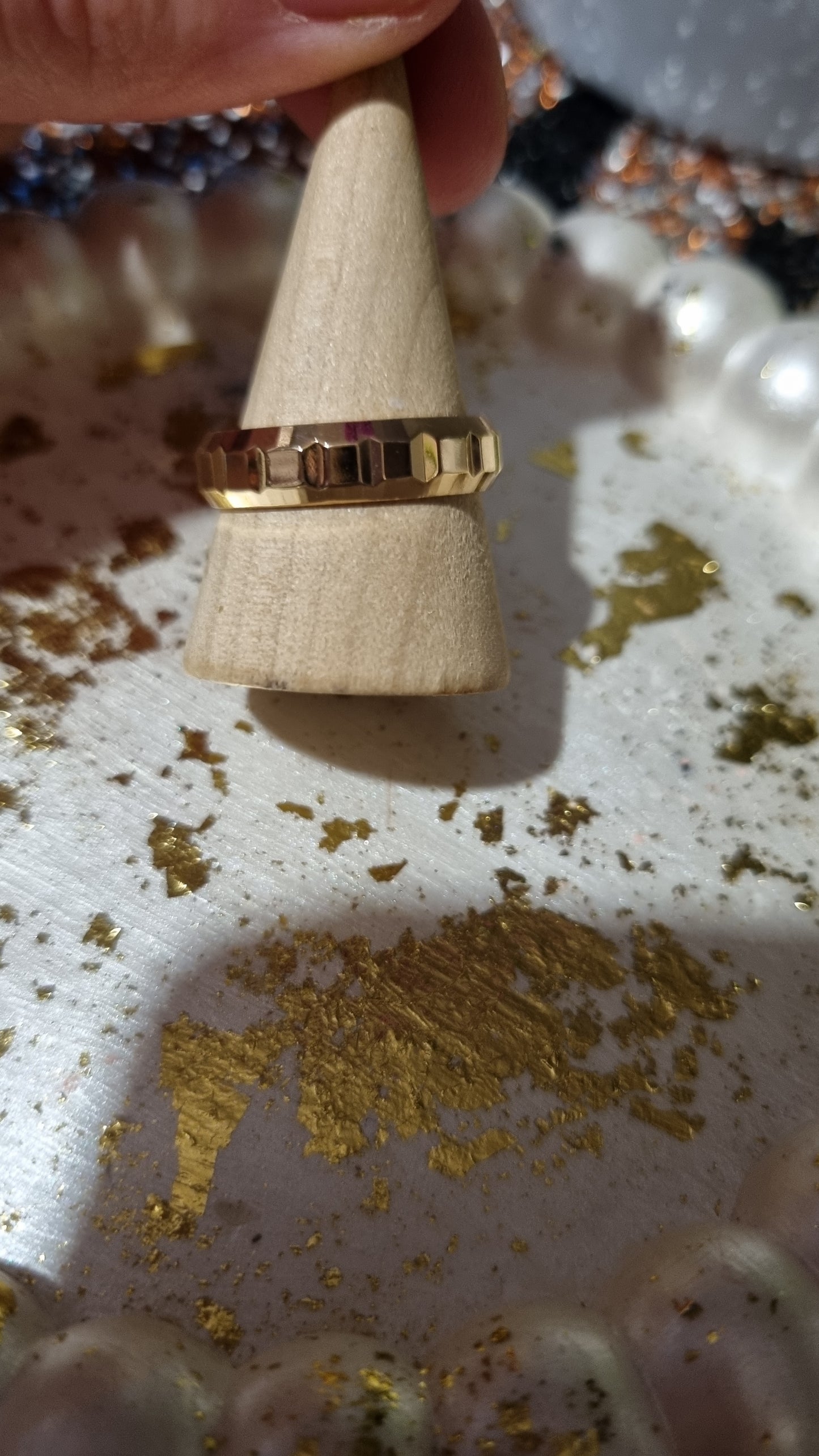 18kr.gold plated ring unisex