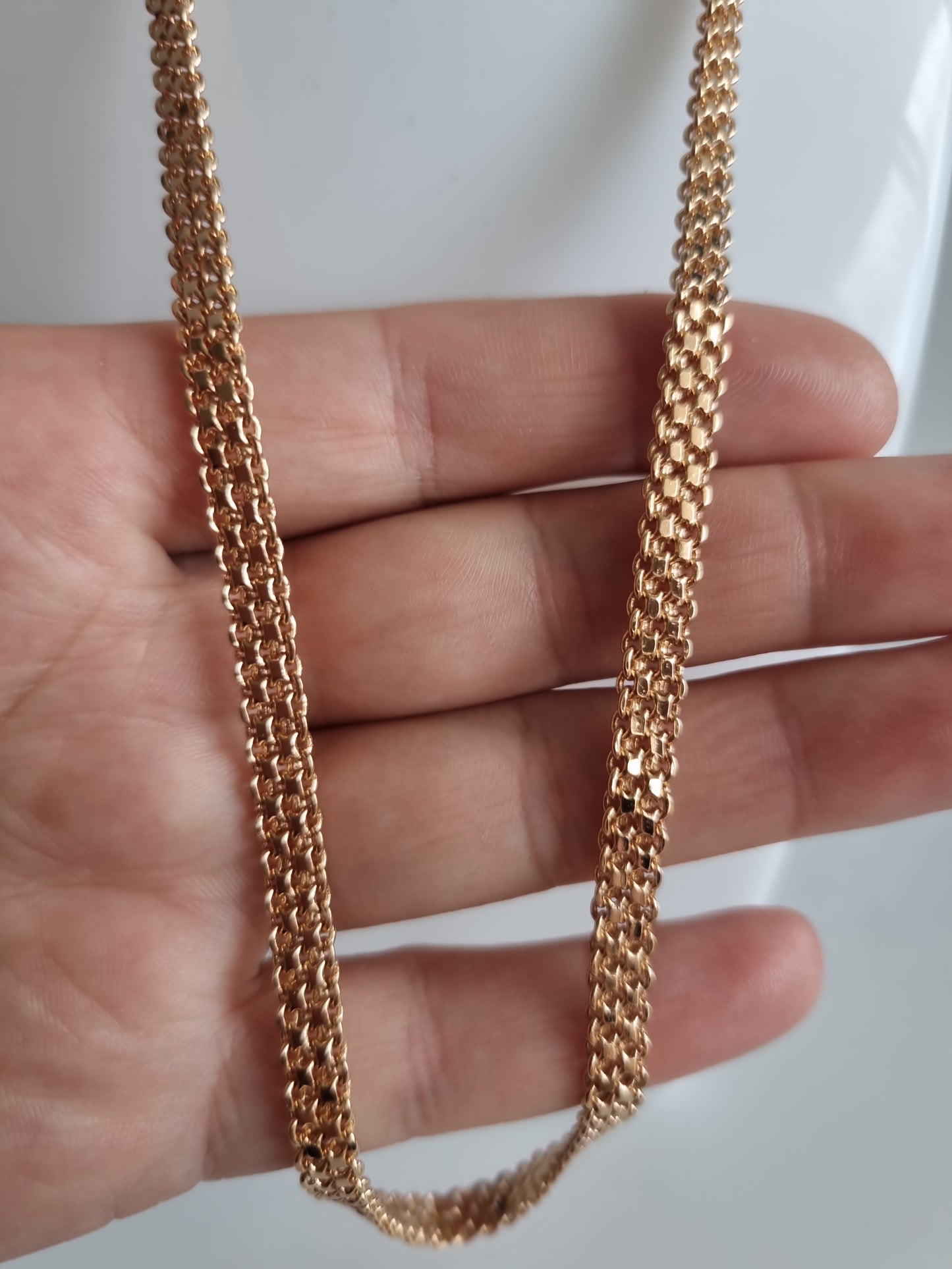 18kr.gold plated necklace chain waterproof free nickel hypoallergenic (Medical gold jewellery)