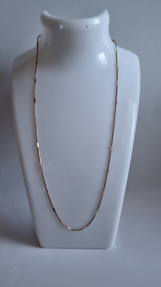 Stainless steel rose gold plated necklace chain unisex
