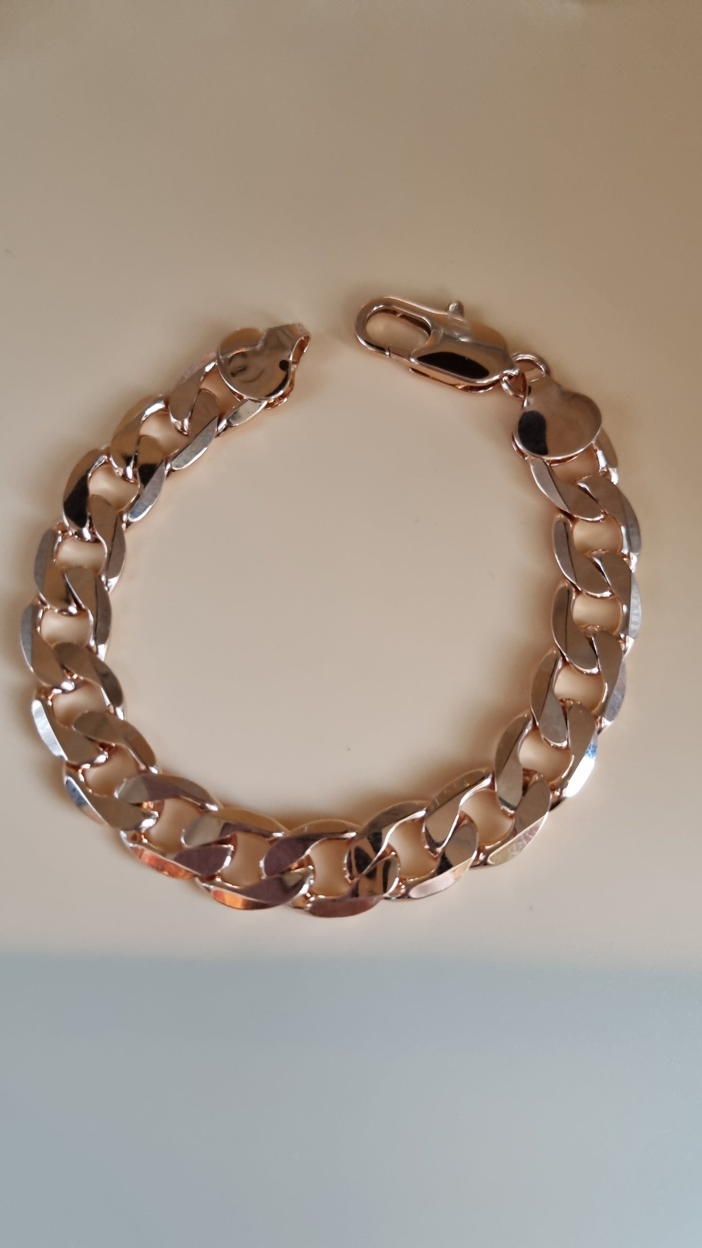 Mens rose gold plated bracelet  hypoallergenic waterproof free nickel