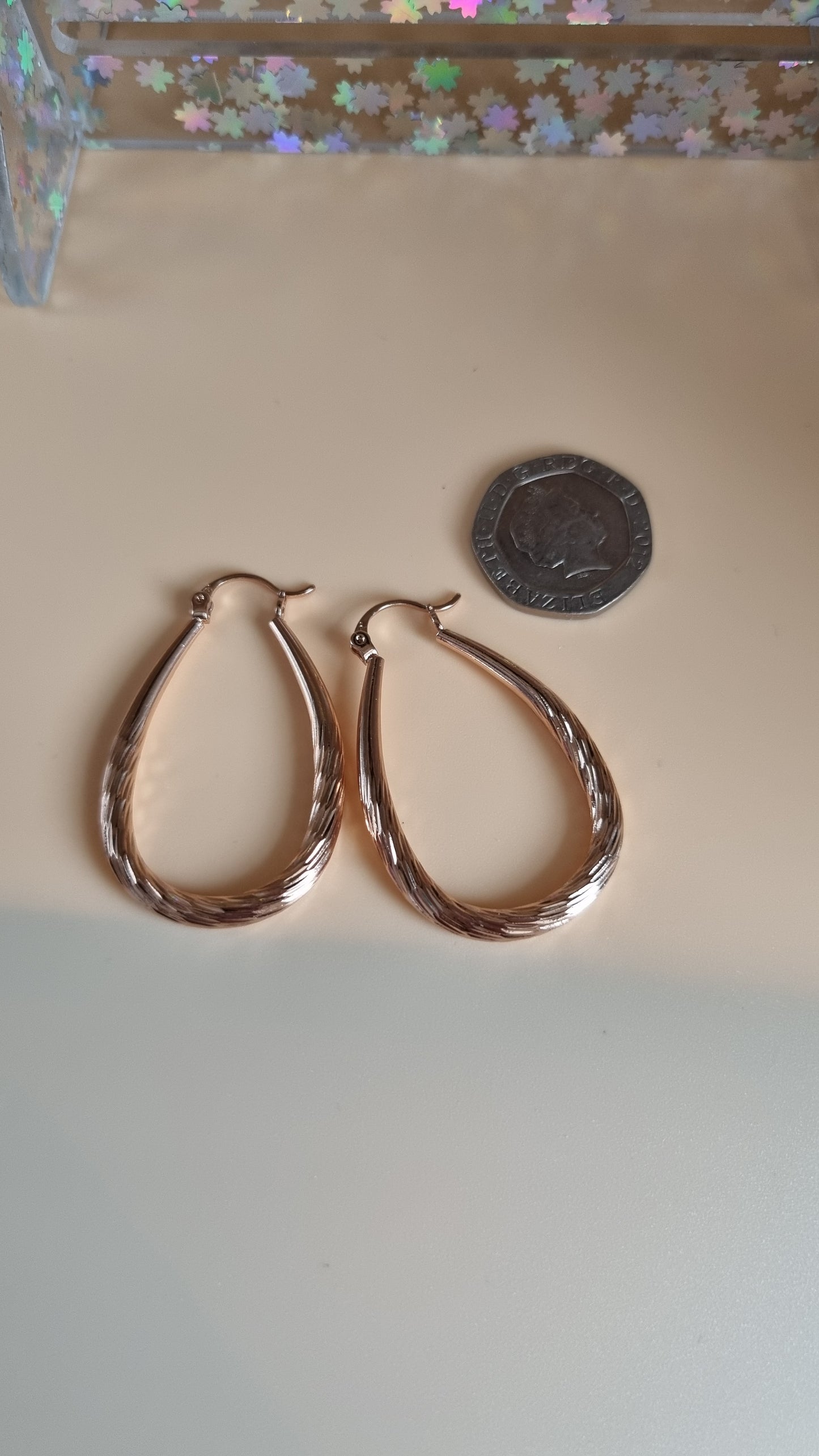 Rose gold plated earrings waterproof free nickel hypoallergenic