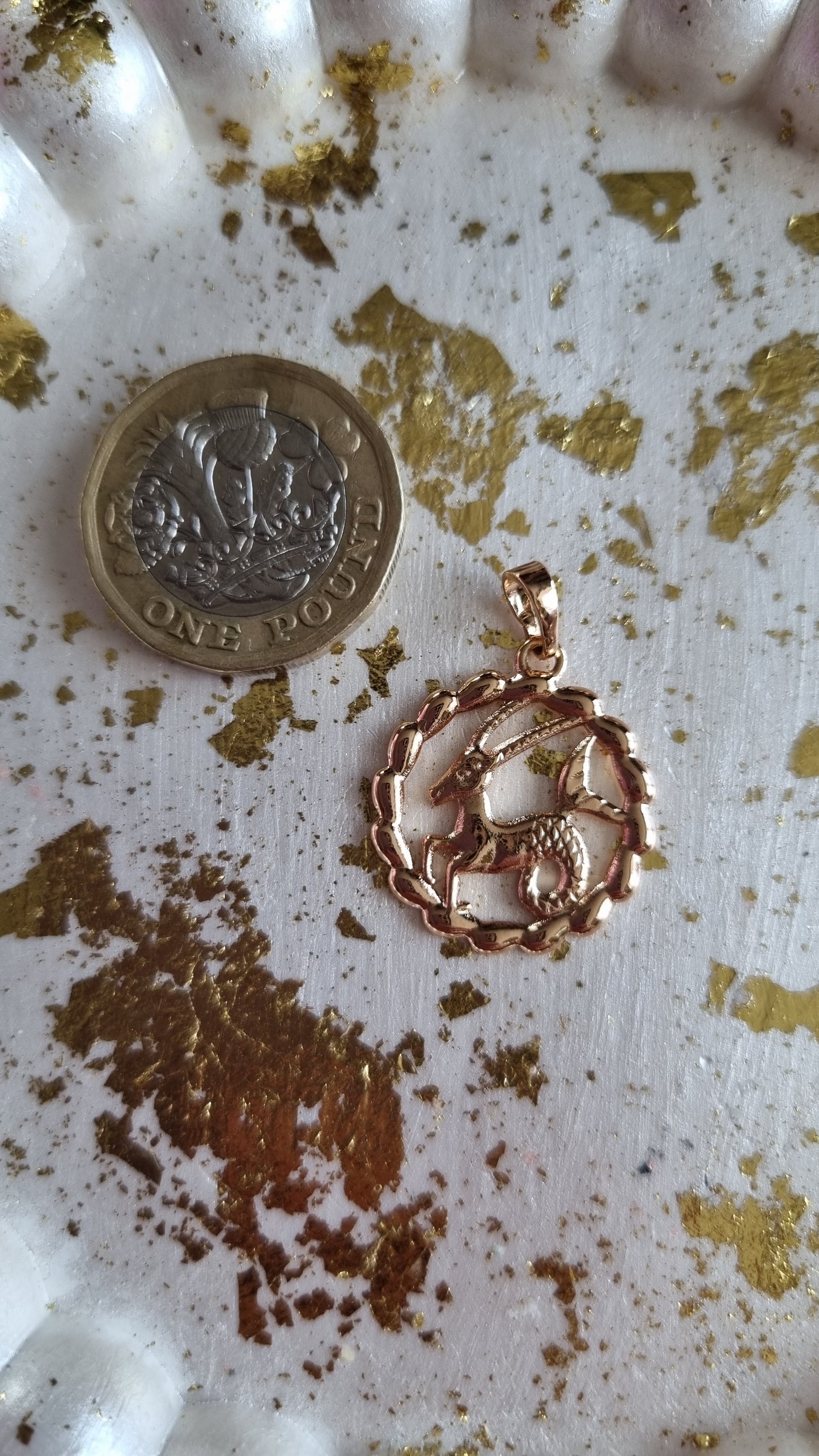 Zodiac 18kr.gold plated pendant