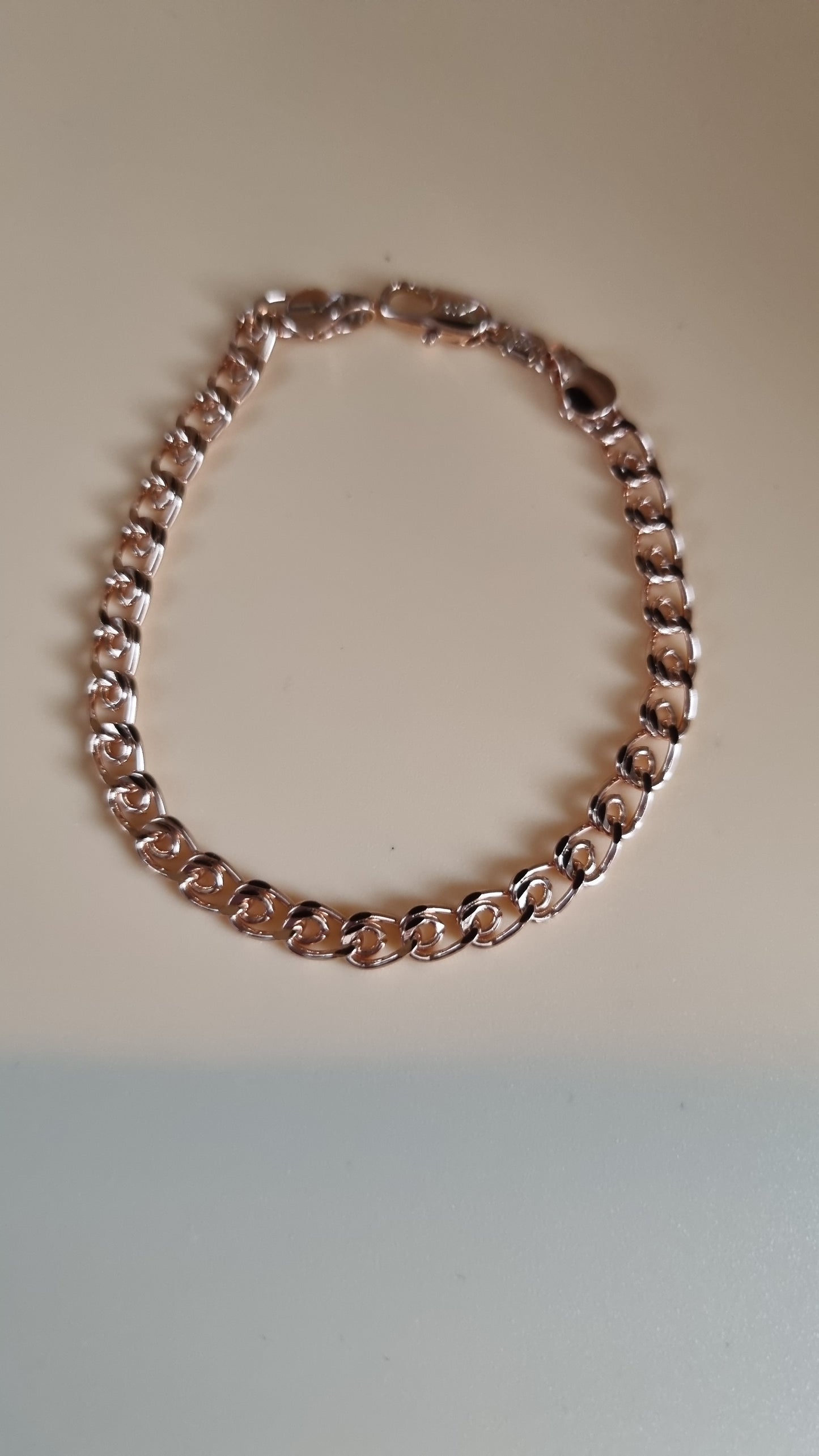 Rose gold plated  bracelet unisex hypoallergenic free nickel waterproof